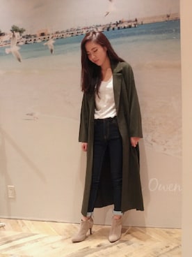 「ロング」｜「アイテム（チェスターコート）」を使った、arisa izumiさん（レディース・157cm）の秋コーディネート