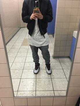 「SWAGGER（スワッガー）のアイテム（ミリタリージャケット）」を使った、てつさん（メンズ・173cm）の冬コーディネート