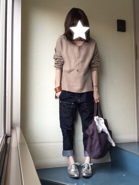 「Ameri（アメリ）のアイテム（バングル/リストバンド）」を使った、kerooo◡̈⃝⋆*さん（レディース・148cm）の春コーディネート