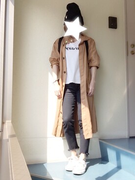 「CONVERSE（コンバース）のconverse（コンバース） ALL STAR OX（オールスターOX）（スニーカー）」を使った、kerooo◡̈⃝⋆*さん（レディース・148cm）の秋コーディネート