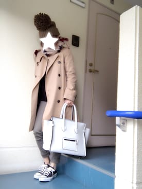 「CONVERSE（コンバース）のconverse（コンバース） ALL STAR OX（オールスターOX）（スニーカー）」を使った、kerooo◡̈⃝⋆*さん（レディース・148cm）の秋コーディネート