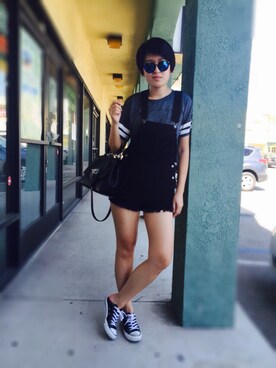 「アイテム（つなぎ/オールインワン）」を使った、CrunchyBさん（レディース・170cm）の秋コーディネート