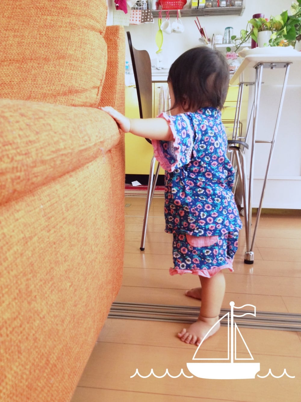 「甚平、おまつり」｜「presentのアイテム（浴衣、ブルー系）」を使った、Hiiinyaさん（キッズ・70cm）の夏コーディネートの1枚目の写真