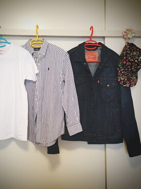 「POLO RALPH LAUREN（ポロ ラルフ ローレン）のアイテム（シャツ/ブラウス、ブルー系）」を使った、takeさん（レディース・164cm）の春コーディネート