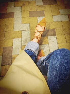 「Levi's（リーバイス）のアイテム（デニムパンツ、ブルー系）」を使った、takeさん（レディース・164cm）の春コーディネート