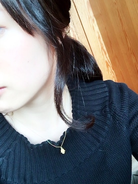 「Handmade（ハンドメイド）のアイテム（ネックレス、ゴールド系）」を使った、takeさん（レディース・164cm）の春コーディネート