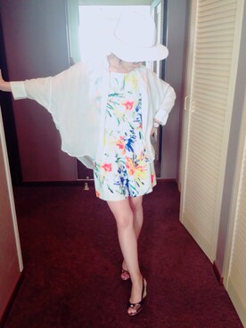 「COMME CA DU MODE（コムサデモード）のアイテム（帽子）」を使った、kayoさん（レディース・152cm）の夏コーディネート