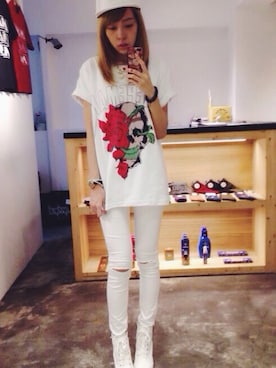 「CREPEMAN」｜JESS HUANG 29さん（レディース・161cm）の夏コーディネート