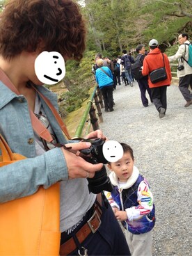 「アイテム（トートバッグ、オレンジ系）」を使った、takaさん（メンズ・176cm）の春コーディネート