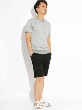 「Gramicci（グラミチ）のアイテム（サンダル）」を使った、DenimeWebStoreさん（メンズ・176cm）の夏コーディネート