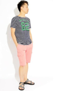 「Gramicci（グラミチ）のアイテム（サンダル）」を使った、DenimeWebStoreさん（メンズ・176cm）の夏コーディネート