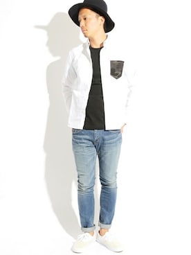 「Denime（ドゥニーム）のアイテム」を使った、DenimeWebStoreさん（メンズ・176cm）の夏コーディネート