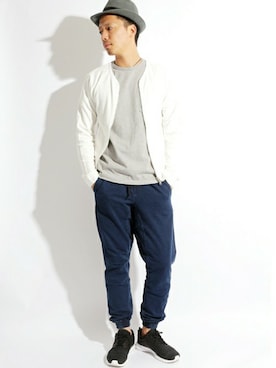 「Denime（ドゥニーム）のアイテム（帽子）」を使った、DenimeWebStoreさん（メンズ・176cm）の秋コーディネート