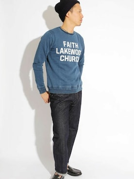 「Denime（ドゥニーム）のアイテム（帽子）」を使った、DenimeWebStoreさん（メンズ・176cm）の秋コーディネート