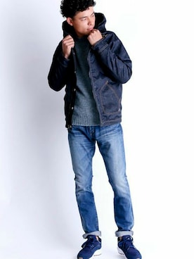 「Denime（ドゥニーム）のアイテム」を使った、DenimeWebStoreさん（メンズ・176cm）の秋コーディネート