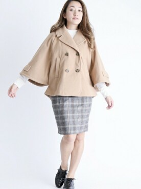 「Denime（ドゥニーム）のアイテム（その他アウター）」を使った、DenimeWebStoreさん（レディース・161cm）の秋コーディネート