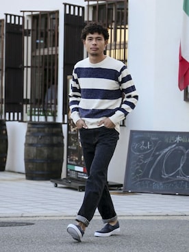 「マリン」｜DenimeWebStoreさん（メンズ・173cm）の秋コーディネート