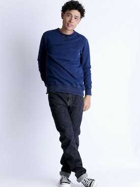 「Denime（ドゥニーム）のアイテム」を使った、DenimeWebStoreさん（メンズ・173cm）の秋コーディネート