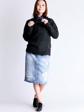 「Denime（ドゥニーム）のアイテム」を使った、DenimeWebStoreさん（レディース・162cm）の冬コーディネート