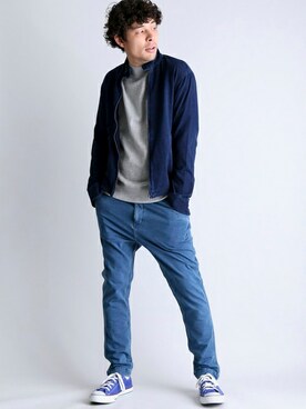「Denime（ドゥニーム）のアイテム（その他アウター）」を使った、DenimeWebStoreさん（メンズ・173cm）の冬コーディネート