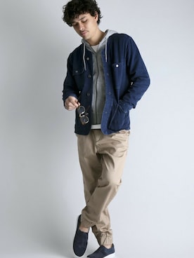 「ジョガーパンツ」｜DenimeWebStoreさん（メンズ・173cm）の春コーディネート