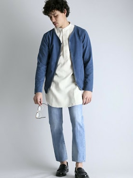 「M2squared（エムツースクエアード）のアイテム（その他アウター）」を使った、DenimeWebStoreさん（メンズ・173cm）の春コーディネート