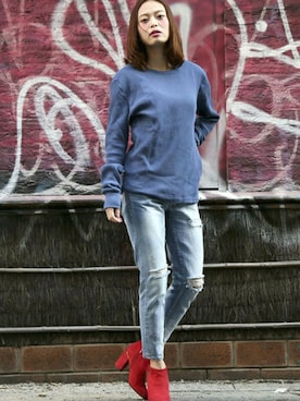 「Denime（ドゥニーム）のアイテム」を使った、DenimeWebStoreさん（レディース・162cm）の春コーディネート