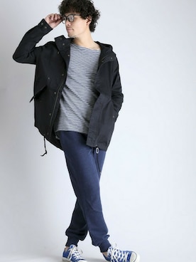 「ジョガーパンツ」｜DenimeWebStoreさん（メンズ・173cm）の春コーディネート