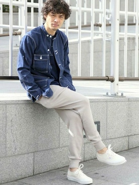 「ジョガーパンツ」｜DenimeWebStoreさん（メンズ・173cm）の春コーディネート