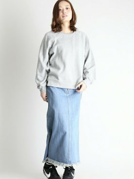 「Denime（ドゥニーム）のアイテム（トップス）」を使った、DenimeWebStoreさん（レディース・162cm）の春コーディネート