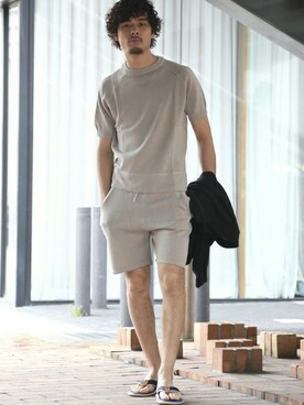 「Denime（ドゥニーム）のアイテム（MA-1）」を使った、DenimeWebStoreさん（メンズ・173cm）の春コーディネート
