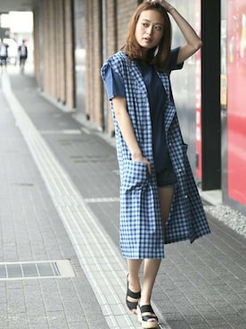 「ガウン」｜DenimeWebStoreさん（レディース・162cm）の春コーディネート