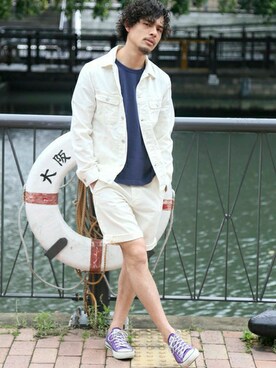 「Denime（ドゥニーム）のアイテム（その他アウター）」を使った、DenimeWebStoreさん（メンズ・173cm）の春コーディネート