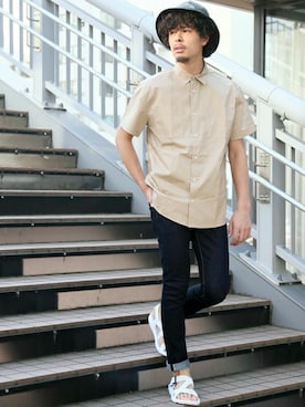 「halo commodity（ハロ　コモディティー）のアイテム」を使った、DenimeWebStoreさん（メンズ・173cm）の夏コーディネート