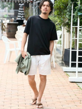 「ISLAND SLIPPER（アイランドスリッパ）のアイテム」を使った、DenimeWebStoreさん（メンズ・173cm）の夏コーディネート