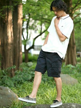 「アイテム（スニーカー、その他）」を使った、DenimeWebStoreさん（メンズ・173cm）の夏コーディネート