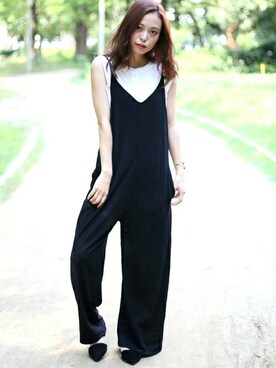 「Denime（ドゥニーム）のアイテム（オールインワン・サロペット）」を使った、DenimeWebStoreさん（レディース・162cm）の夏コーディネート