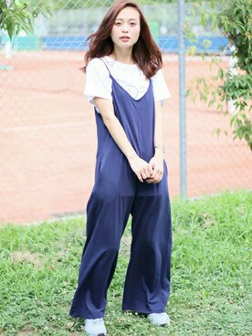 「Denime（ドゥニーム）のアイテム（オールインワン・サロペット）」を使った、DenimeWebStoreさん（レディース・162cm）の夏コーディネート