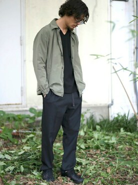 「Denime（ドゥニーム）のアイテム（ブルゾン）」を使った、DenimeWebStoreさん（メンズ・173cm）の夏コーディネート
