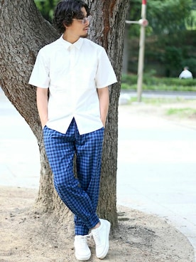 「ジョガーパンツ」｜DenimeWebStoreさん（メンズ・173cm）の秋コーディネート