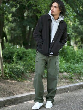 「Denime（ドゥニーム）のアイテム（ブルゾン）」を使った、DenimeWebStoreさん（メンズ・173cm）の秋コーディネート