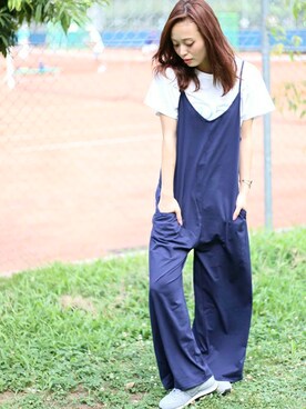 「Denime（ドゥニーム）のアイテム（オールインワン・サロペット）」を使った、DenimeWebStoreさん（レディース・162cm）の秋コーディネート