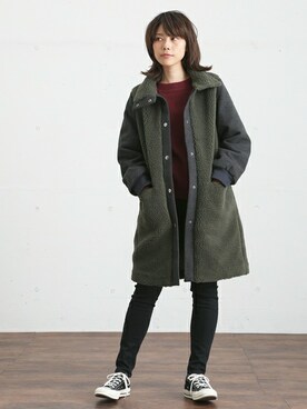 「Denime（ドゥニーム）のアイテム（その他アウター）」を使った、DenimeWebStoreさん（レディース・164cm）の秋コーディネート