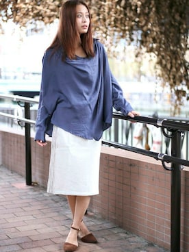 「Denime（ドゥニーム）のアイテム（シューズ）」を使った、DenimeWebStoreさん（レディース・162cm）の春コーディネート