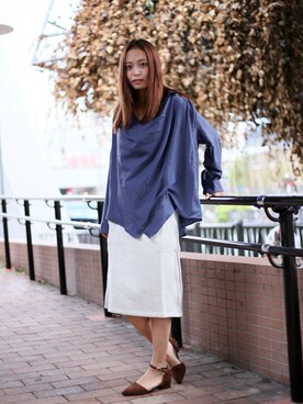 「Denime（ドゥニーム）のアイテム（シューズ）」を使った、DenimeWebStoreさん（レディース・162cm）の秋コーディネート