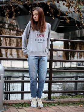 「スエット」｜DenimeWebStoreさん（レディース・162cm）の秋コーディネート