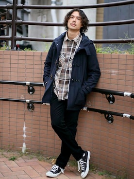 「アイテム（ダッフルコート）」を使った、DenimeWebStoreさん（メンズ・173cm）の秋コーディネート