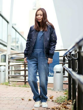 「Denime（ドゥニーム）のアイテム（パンツ）」を使った、DenimeWebStoreさん（レディース・162cm）の秋コーディネート