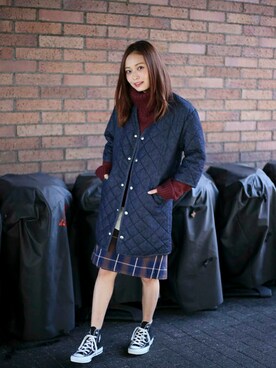 「Denime（ドゥニーム）のアイテム（その他アウター）」を使った、DenimeWebStoreさん（レディース・162cm）の冬コーディネート