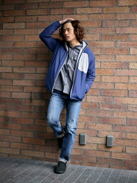 「Denime（ドゥニーム）のアイテム（その他アウター）」を使った、DenimeWebStoreさん（メンズ・173cm）の冬コーディネート